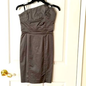 Bebe size 2 Gray strapless dress